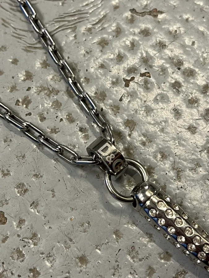 AW2005 Dolce & Gabbana Pave Tooth Necklace - Image 3
