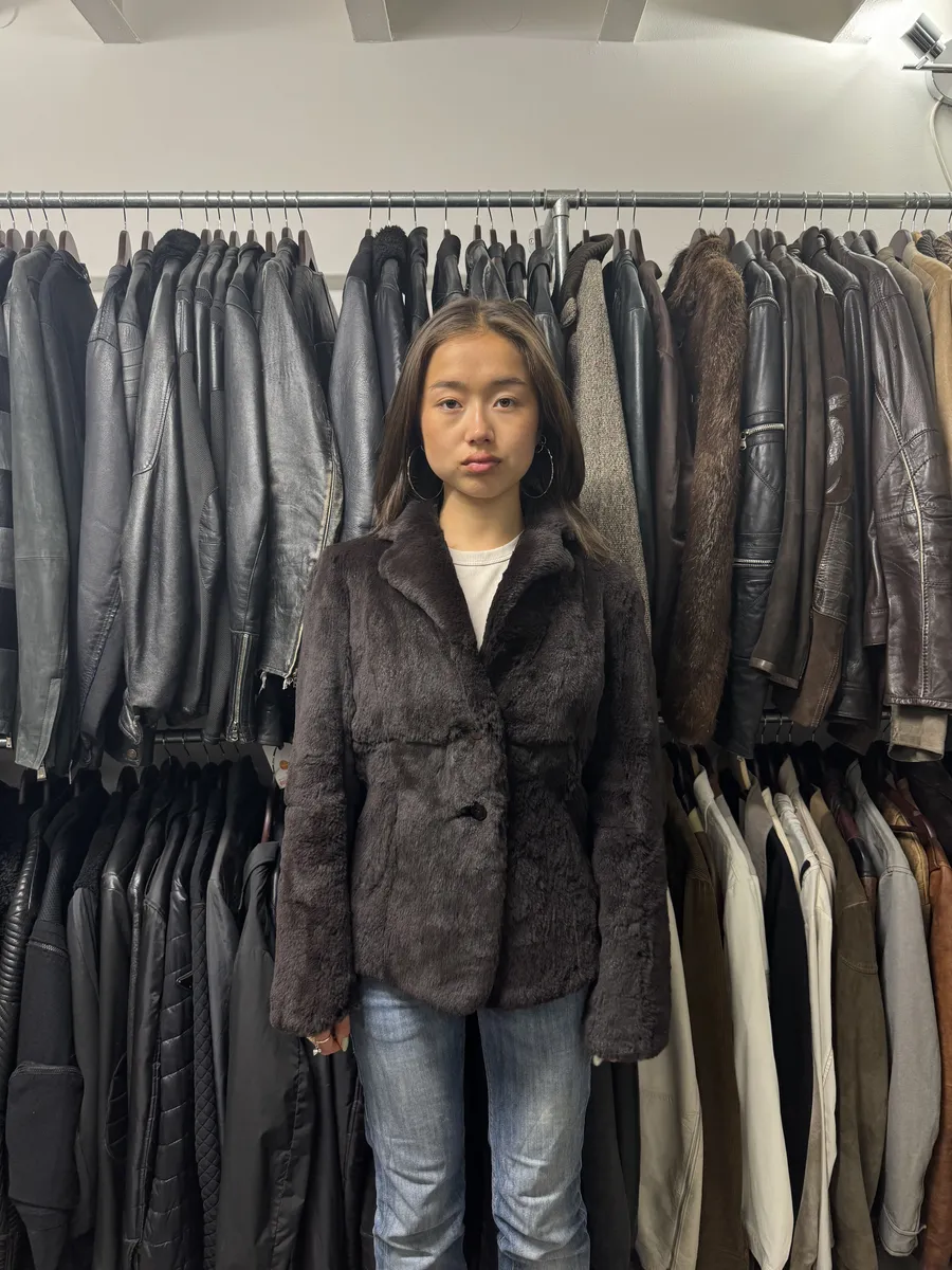 AW2005 Emporio Armani Fur Brown Suit Jacket - Image 3