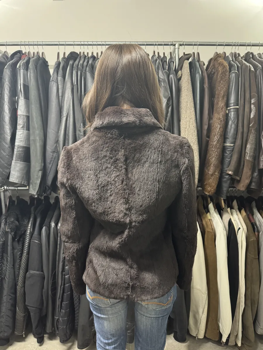 AW2005 Emporio Armani Fur Brown Suit Jacket - Image 4