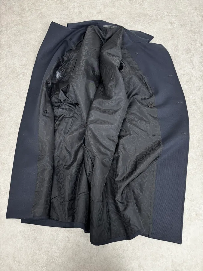 AW2005 Givenchy Navy Wool Buttoned Trench Coat - Image 7