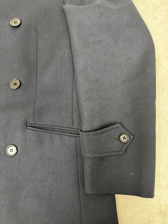 AW2005 Givenchy Navy Wool Buttoned Trench Coat - Image 8