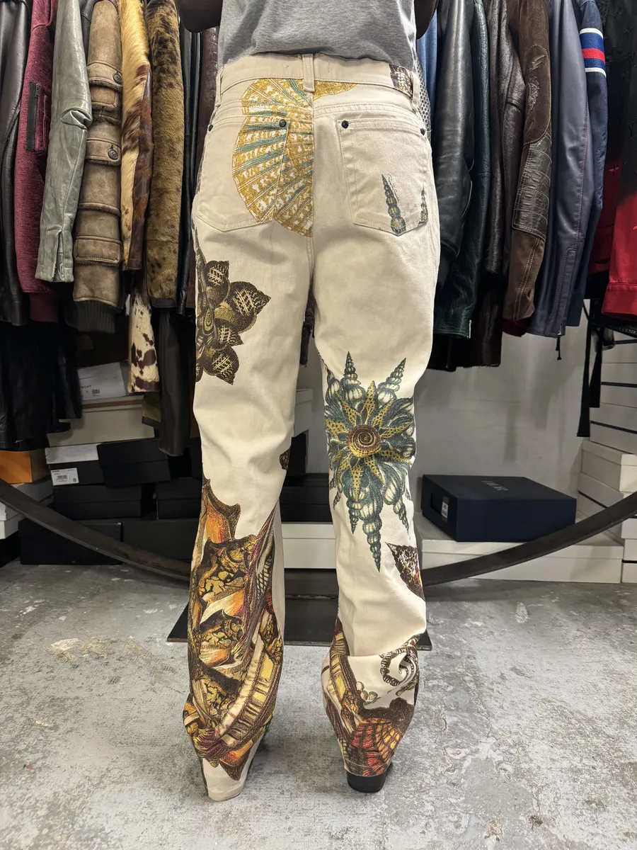 AW2005 Roberto Cavalli White Fantasy Cozy Pants - Image 4