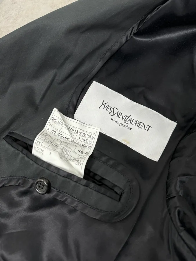 AW2005 Yves Saint Laurent Black Premium Classy Trench Coat - Image 10