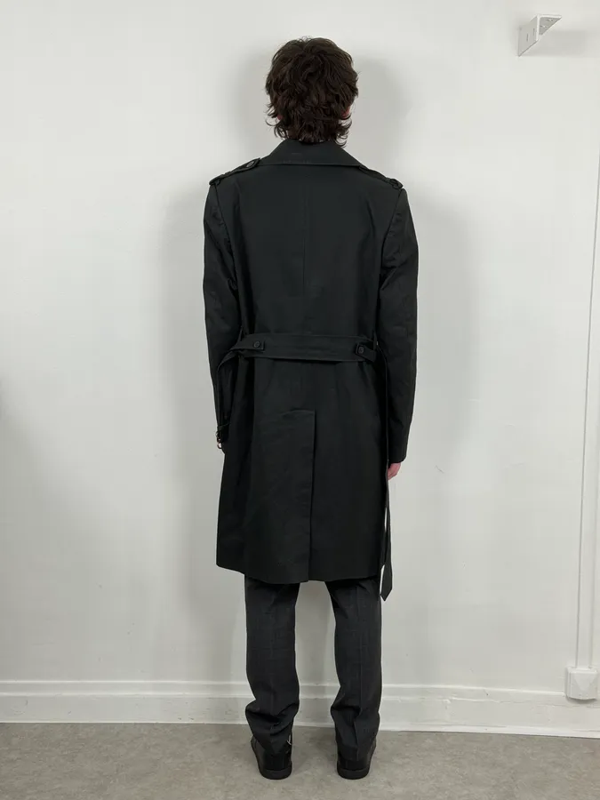 AW2005 Yves Saint Laurent Black Premium Classy Trench Coat - Image 3