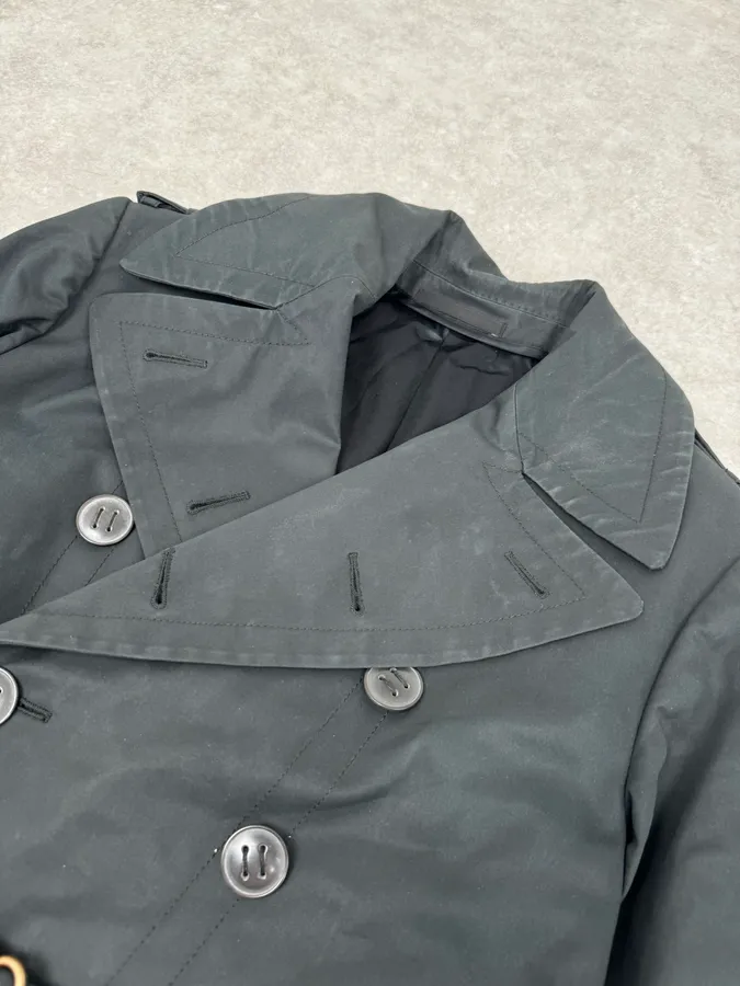 AW2005 Yves Saint Laurent Black Premium Classy Trench Coat - Image 6