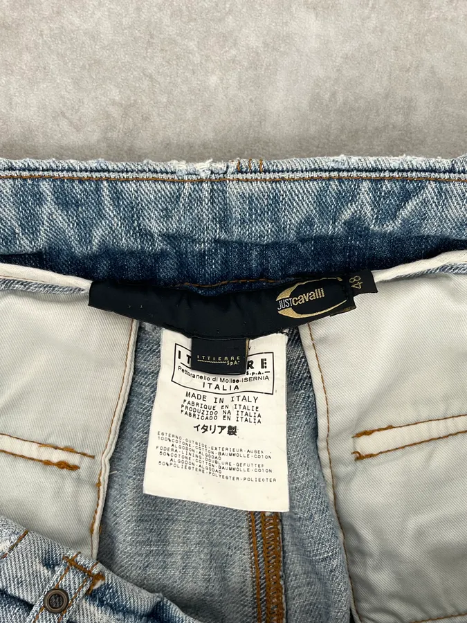 AW2006 Cavalli Cargo Blue Denim Jeans - Image 9