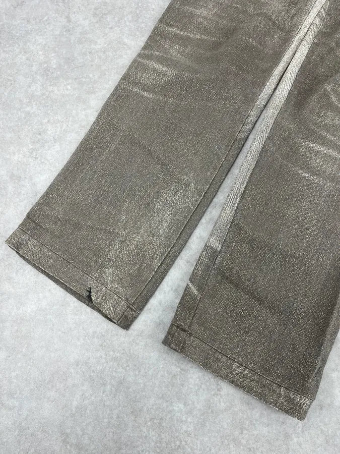 AW2006 Cavalli Grey Overprint Embellished Pants - Image 9
