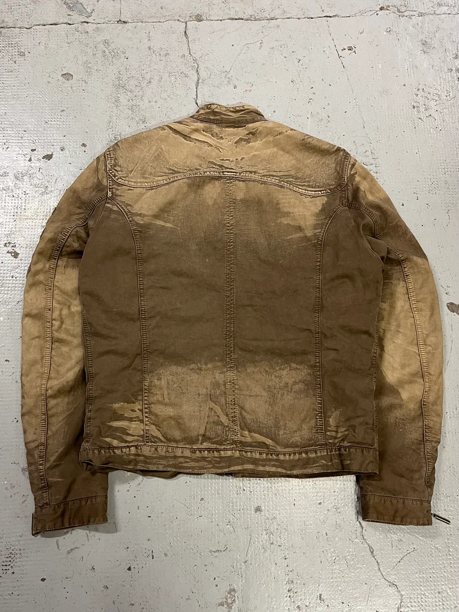 AW2006 Cavalli Military Beige Green Cargo Jacket - Image 7