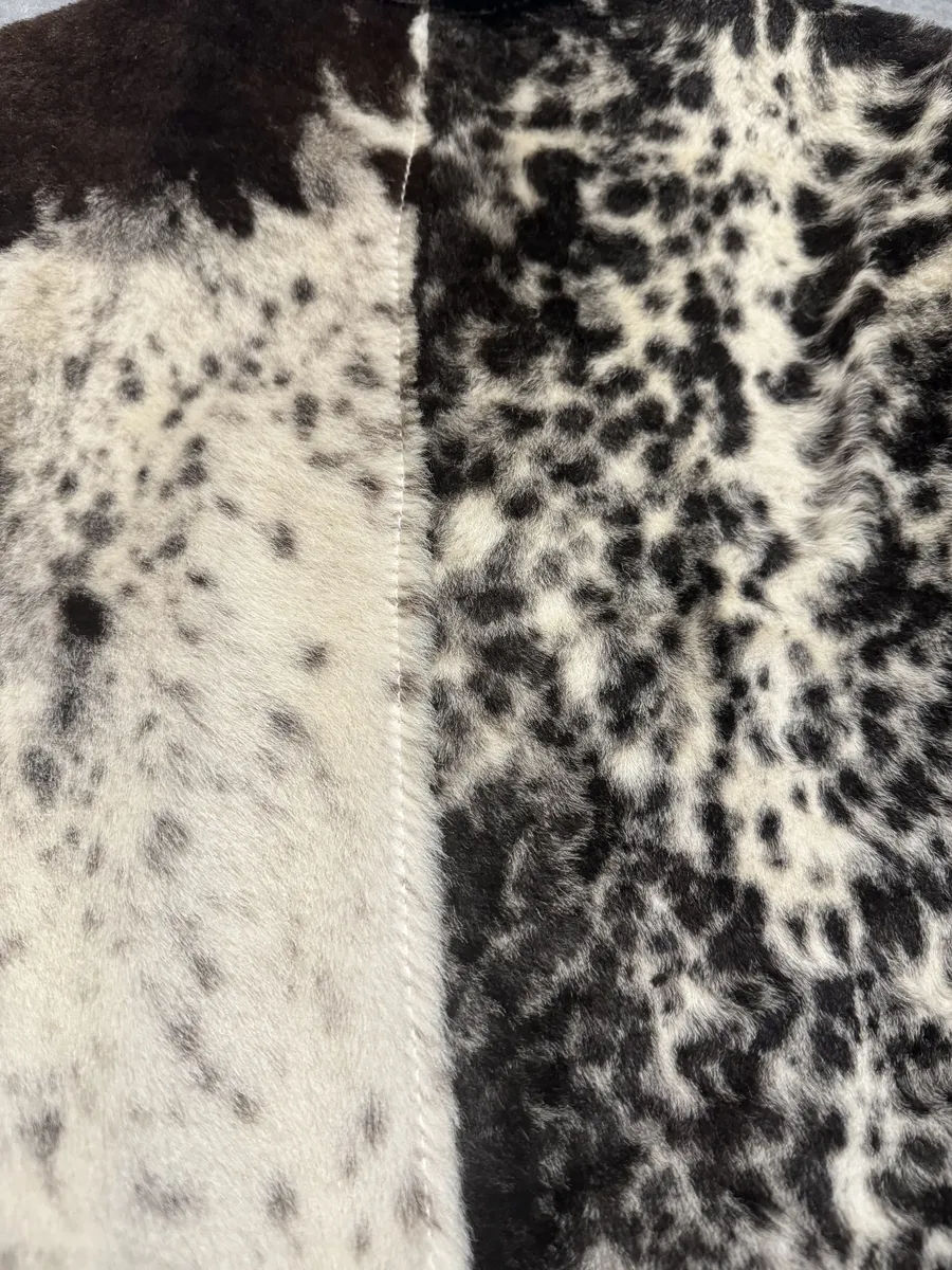 AW2006 Cavalli White Pony Hair Winter Leopard Effect Leather Jacket - Image 8