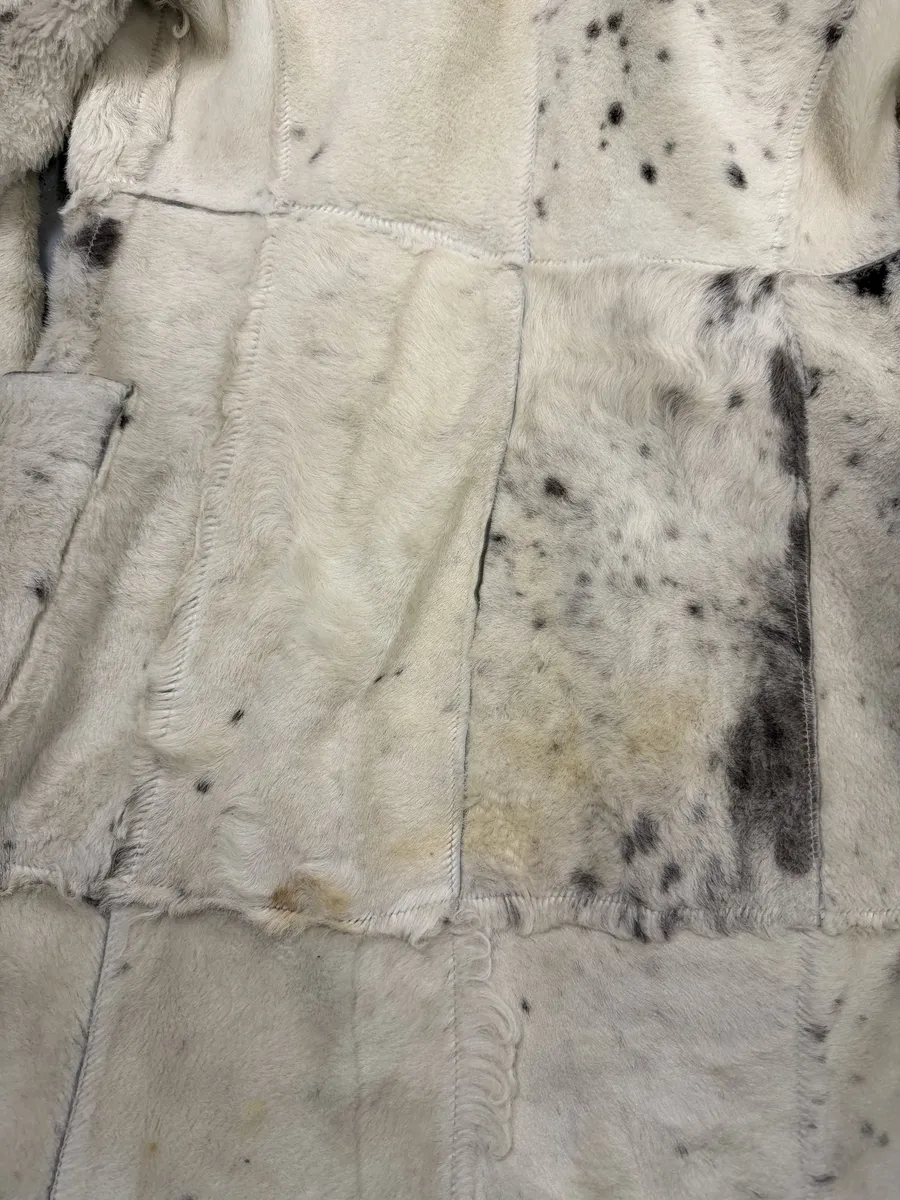 AW2006 Cavalli White Pony Hair Winter Long Leather Jacket - Image 7