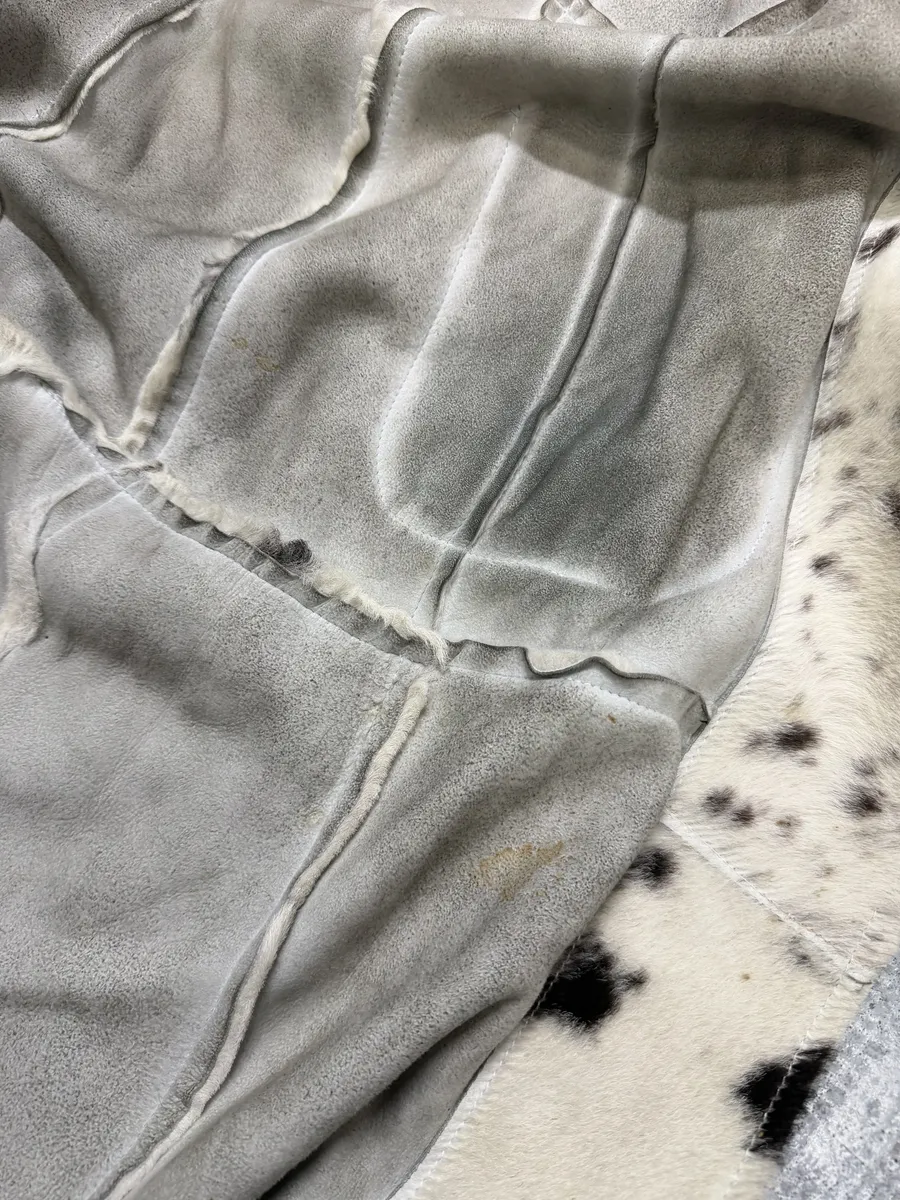 AW2006 Cavalli White Pony Hair Winter Long Leather Jacket - Image 9