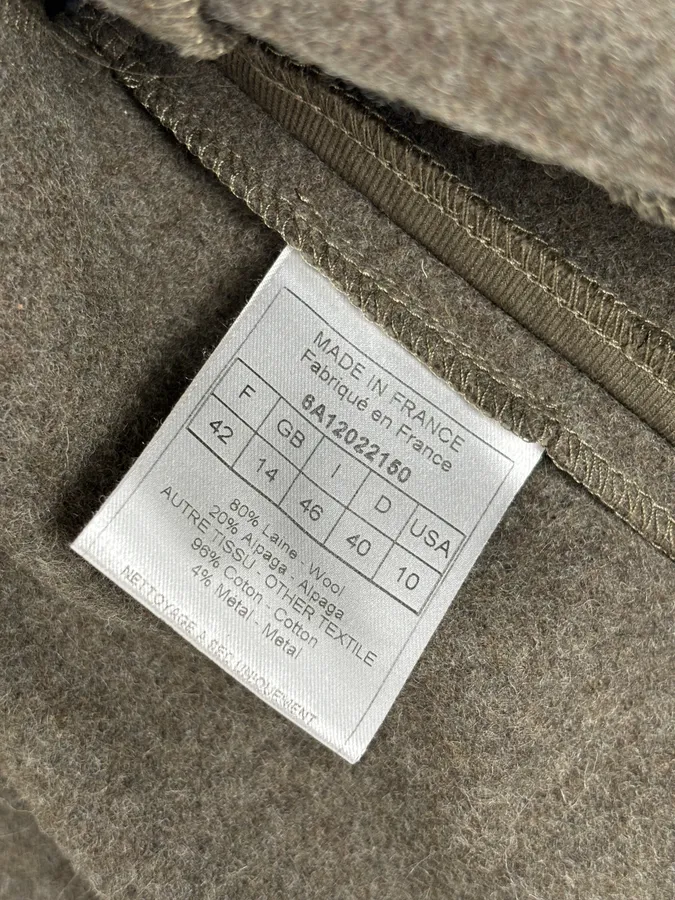 AW2006 Christian Dior Khaki Wool Contrast Stitch Blazer Jacket - Image 12