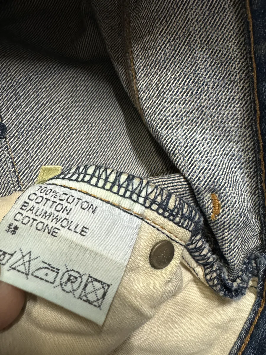 AW2006 Dior Lustered Waxed Blue Denim Jeans - Image 17