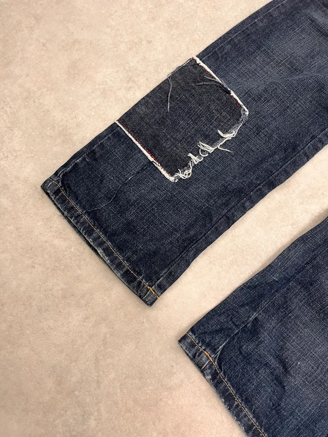 AW2006 Dolce & Gabbana Abstract Blue Rebel Denim Jeans - Image 8