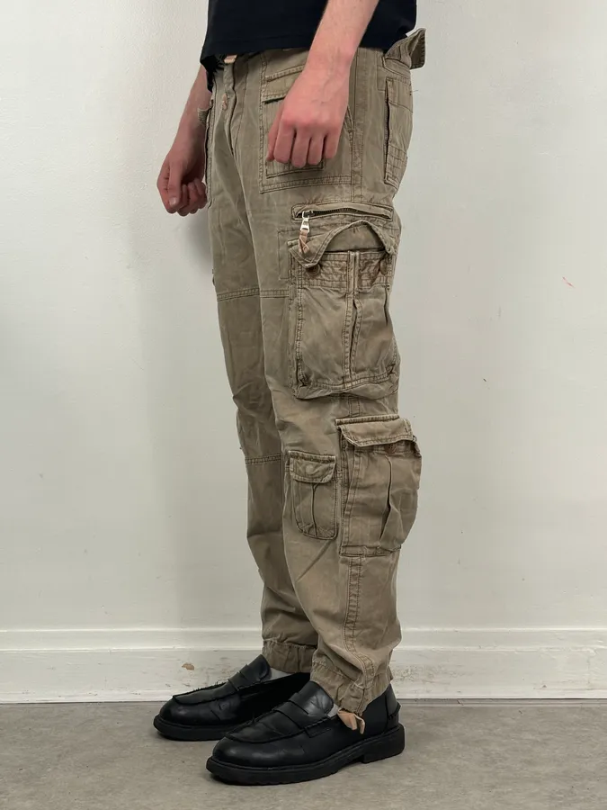 AW2006 Dolce & Gabbana Beige Cargo Military Pants - Image 3