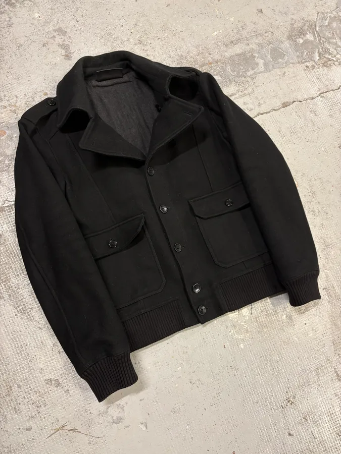 AW2006 Dolce & Gabbana Black Buttoned Premium Wool Jacket - Image 4