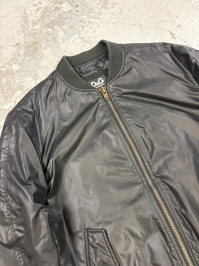 AW2006 Dolce & Gabbana Black Mafia Bomber Jacket - Image 3