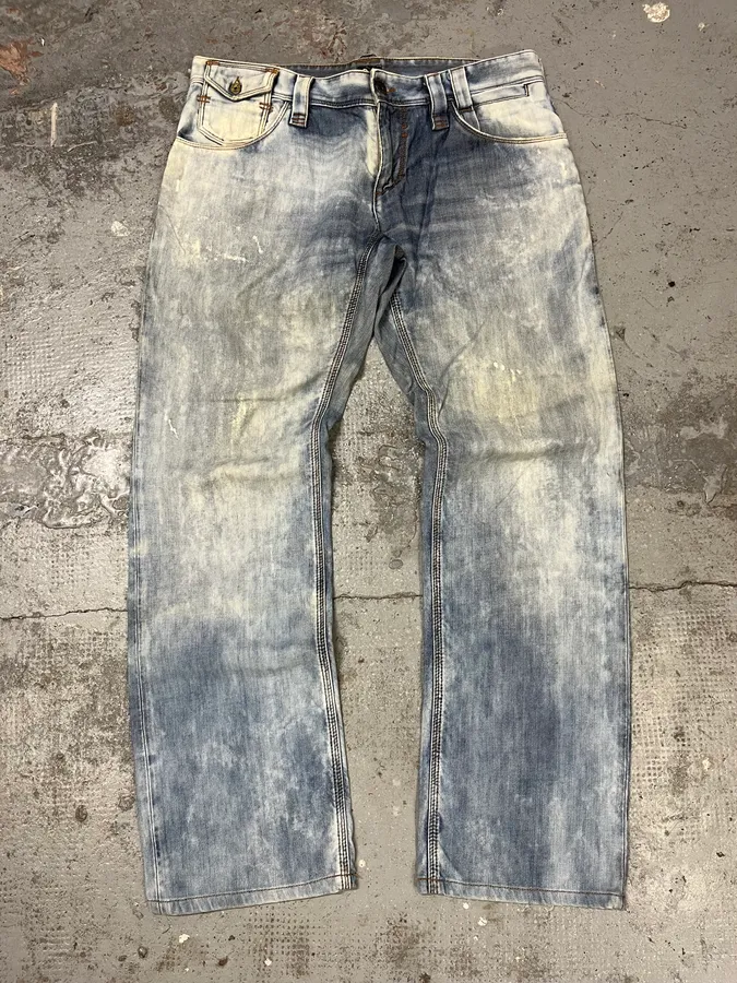 AW2006 Dolce & Gabbana Bleached Effect White & Blue Denim Jeans - Image 2