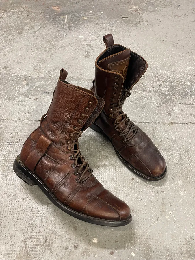 AW2006 Dolce & Gabbana Brown High leather Boots - Image 5
