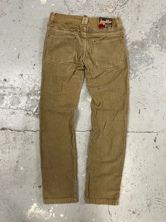AW2006 Dolce & Gabbana Brown Utility Studded Pants - Image 10