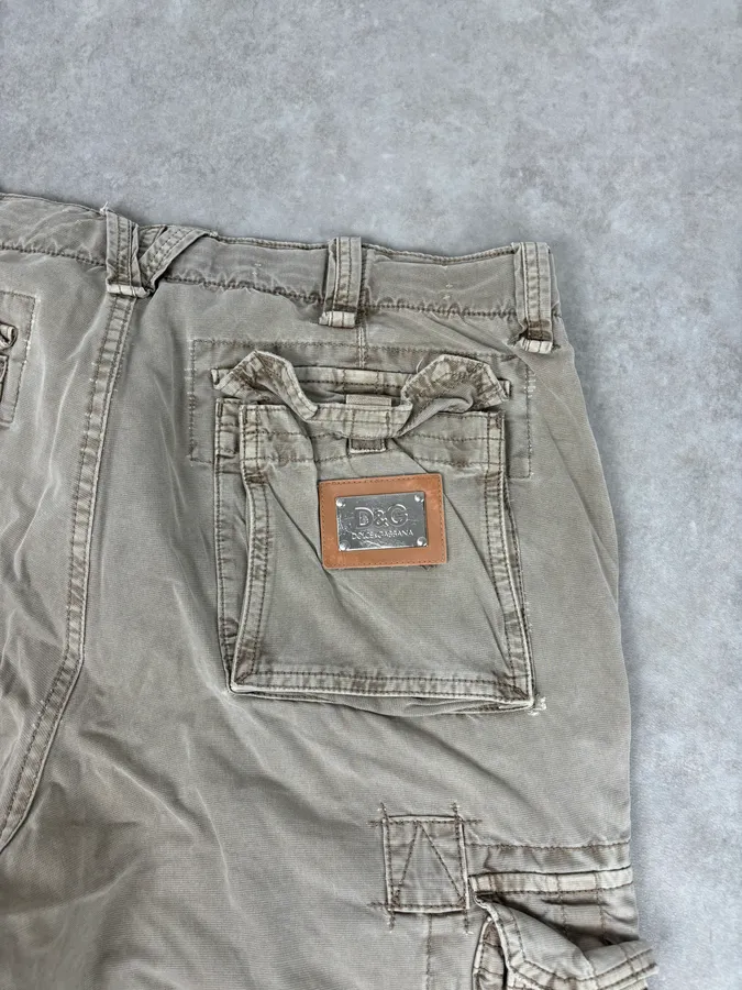 AW2006 Dolce & Gabbana Khaki Cargo Short - Image 8