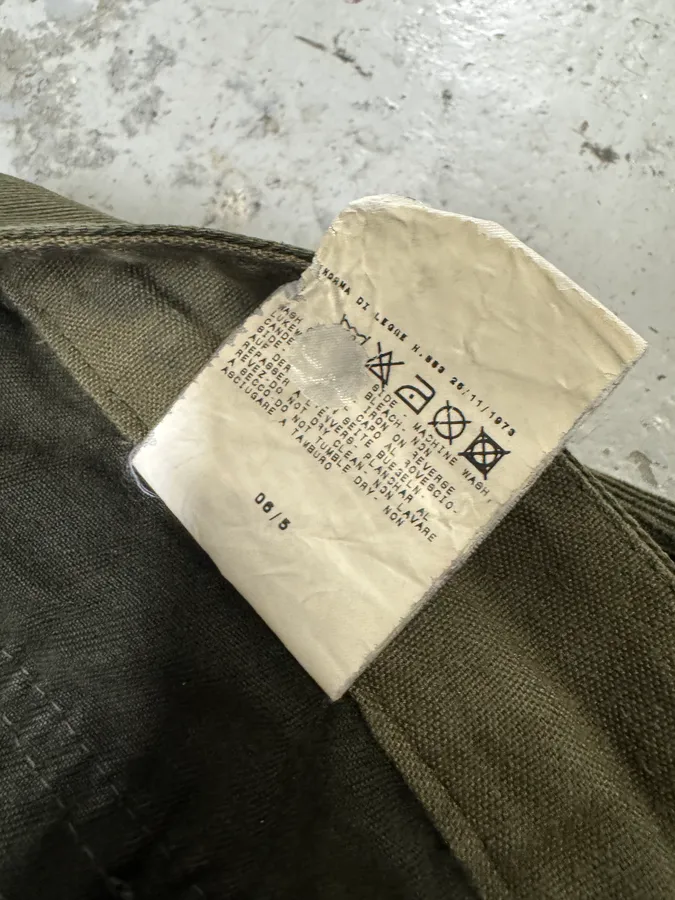 AW2006 Dolce & Gabbana Khaki Velvet Distressed Zip Pants - Image 11