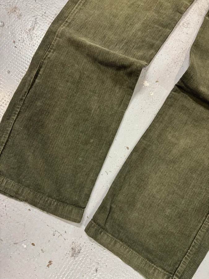 AW2006 Dolce & Gabbana Khaki Velvet Distressed Zip Pants - Image 6