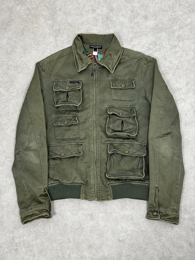 AW2006 Dolce & Gabbana Military Green Cargo Jacket