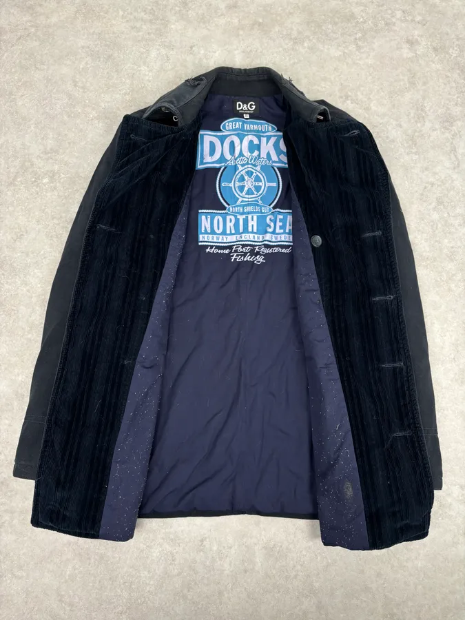 AW2006 Dolce & Gabbana Navy Naval Double-Breasted Coat - Image 8