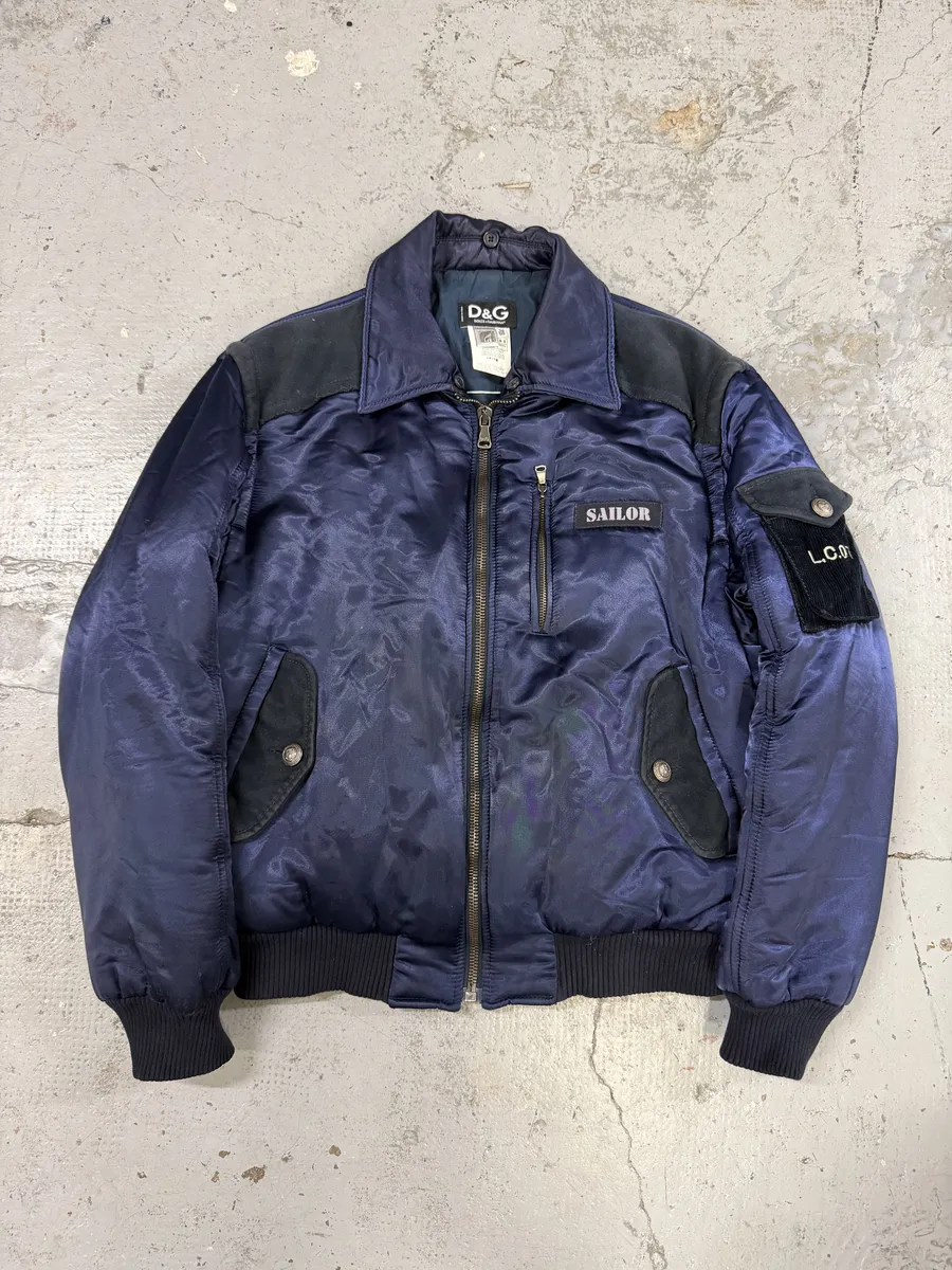 AW2006 Dolce & Gabbana Navy Sailor Bomber Jacket