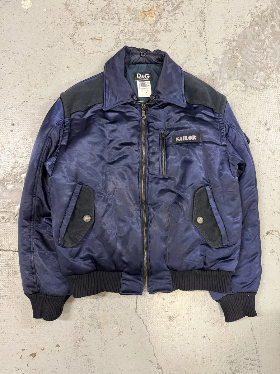 AW2006 Dolce & Gabbana Navy Sailor Bomber Jacket - Image 5