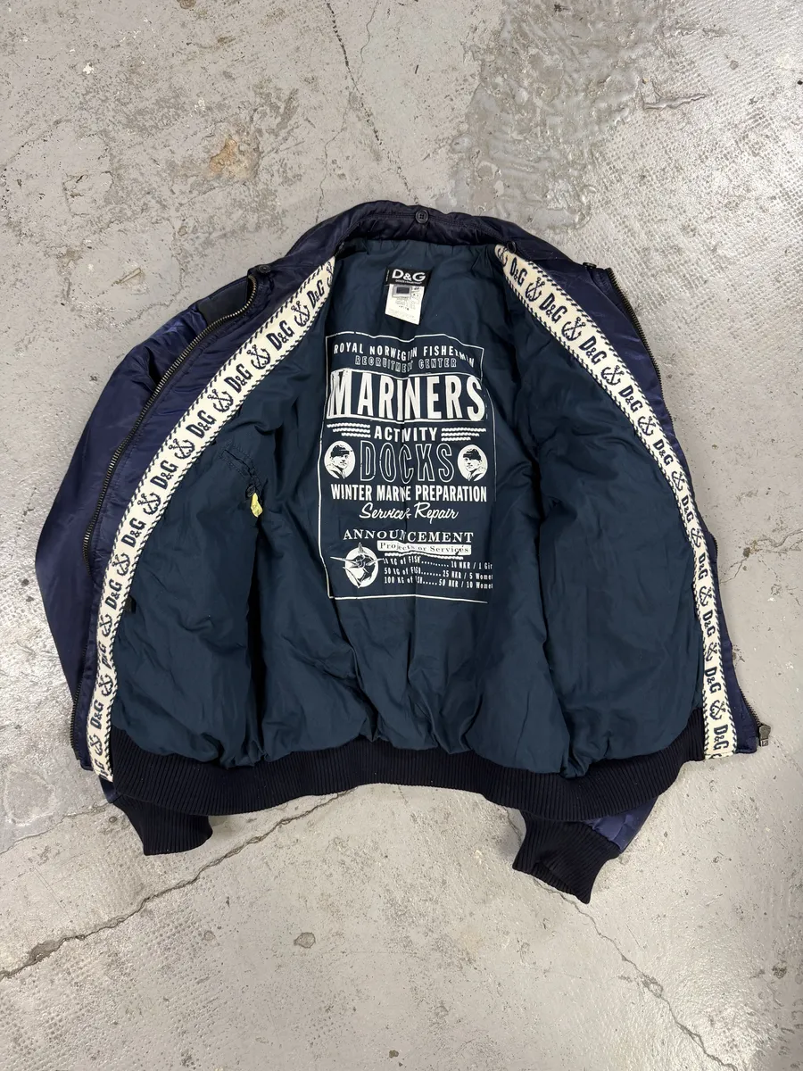 AW2006 Dolce & Gabbana Navy Sailor Bomber Jacket - Image 6