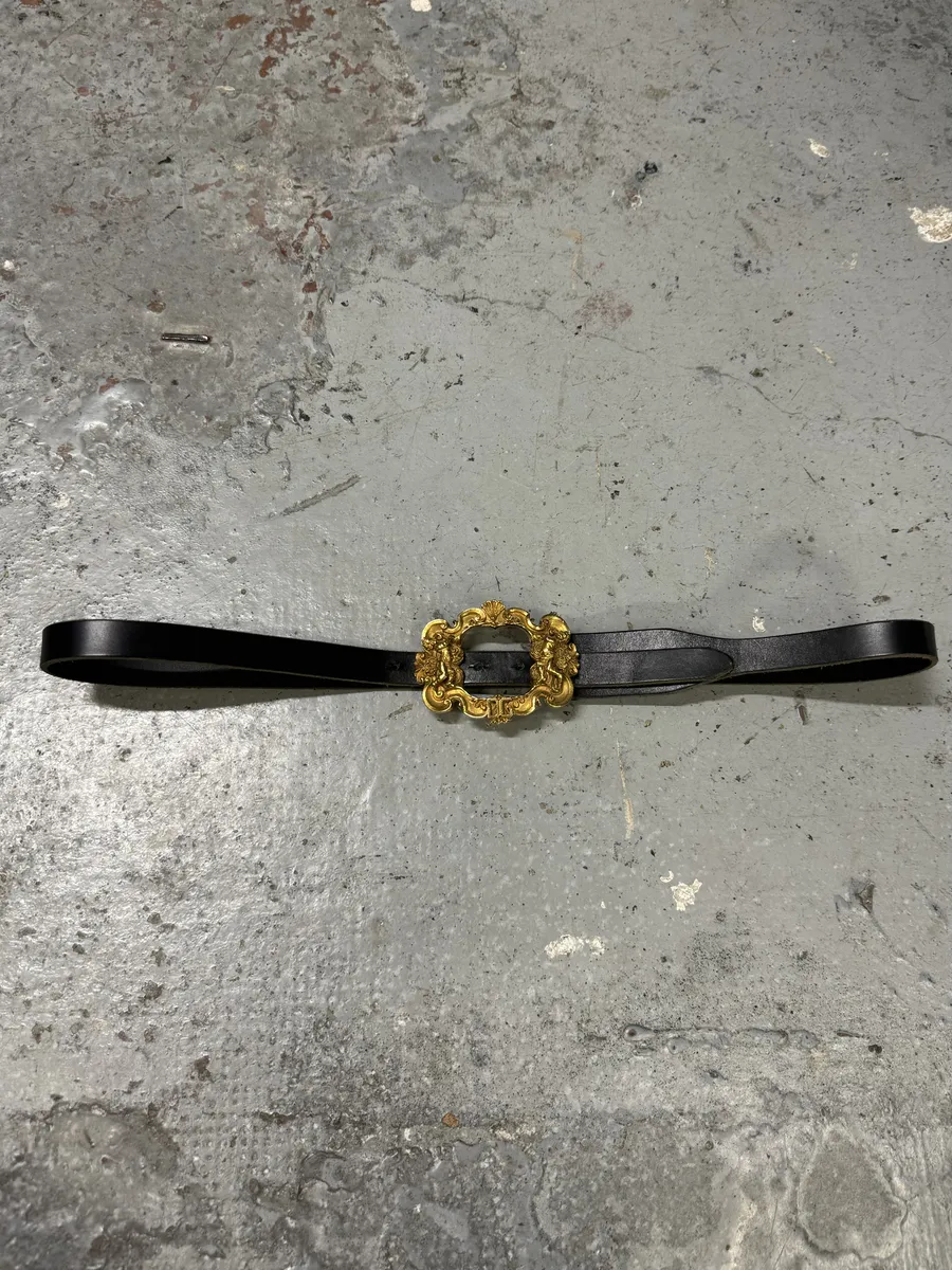 AW2006 Dolce & Gabbana Royal Buckle Black Leather Belt