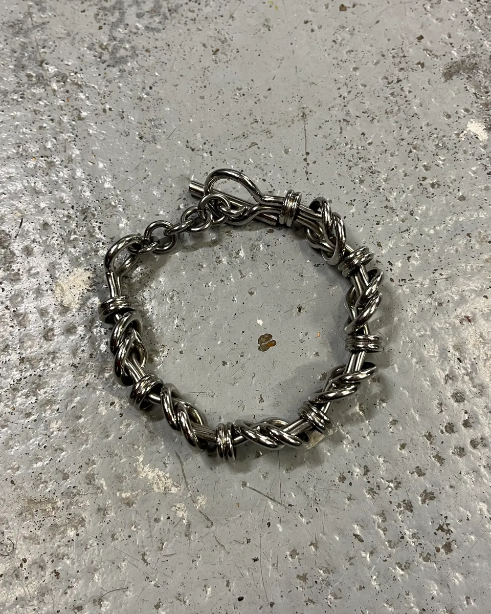 AW2006 Dolce & Gabbana Stainless Steel Knot Link Bracelet - Image 2