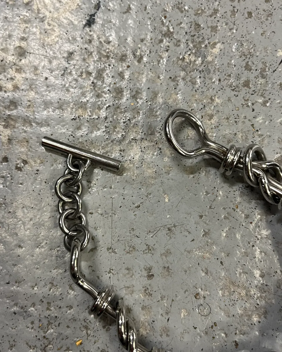 AW2006 Dolce & Gabbana Stainless Steel Knot Link Bracelet - Image 6