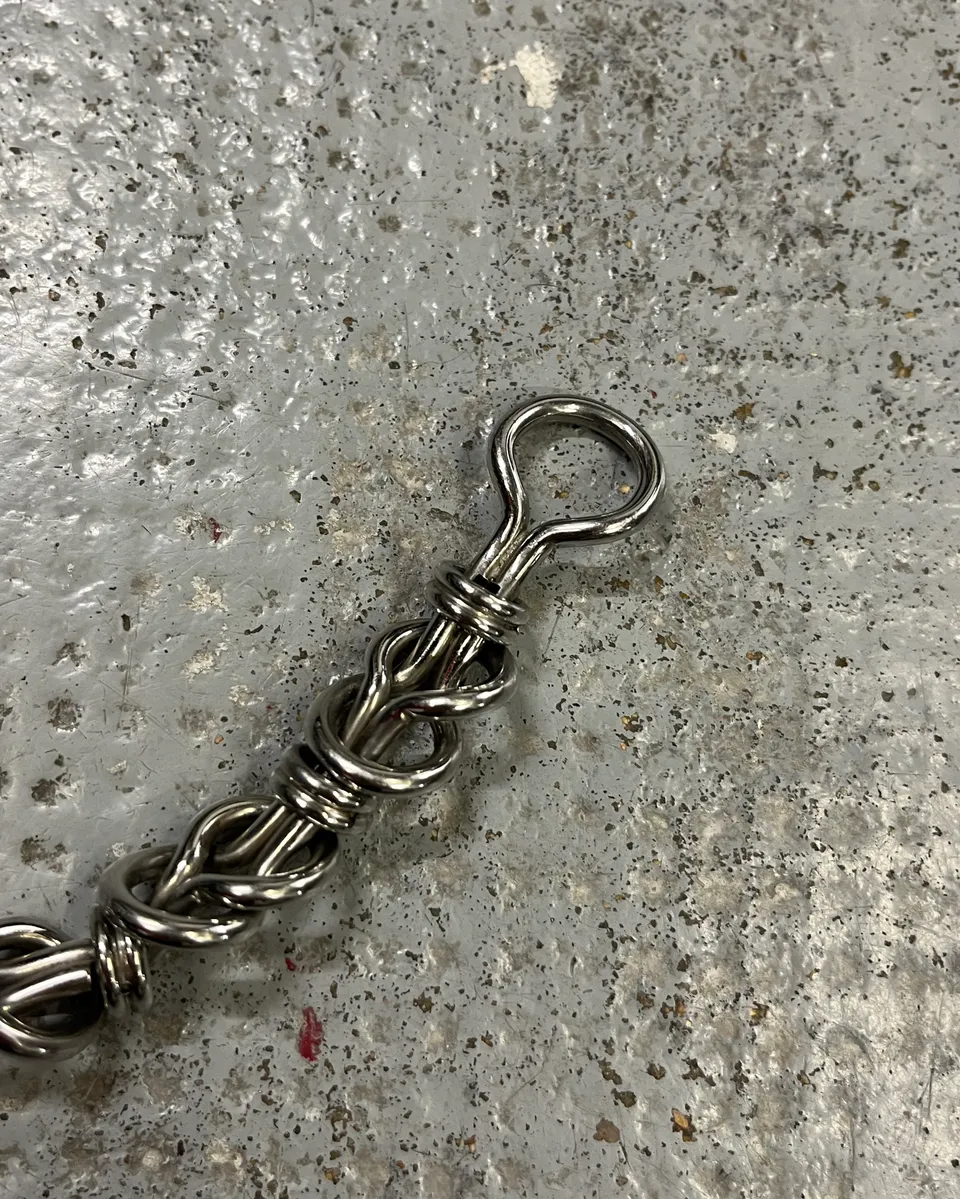 AW2006 Dolce & Gabbana Stainless Steel Knot Link Bracelet - Image 7
