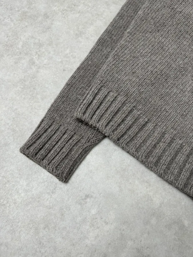 AW2006 Dsquared2 Grey Wool V Neck Sweater - Image 6