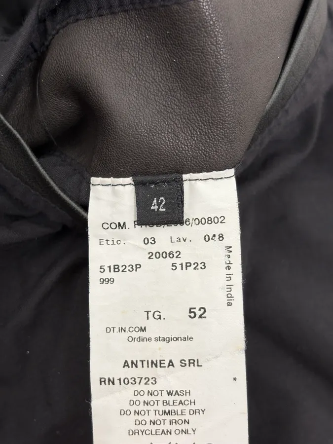 AW2006 Emporio Armani Biker Eroded Leather Jacket - Image 11