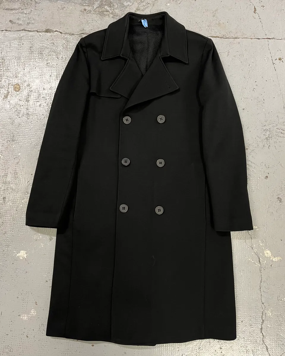 AW2006 Emporio Armani Black Classy Buttoned Long Coat