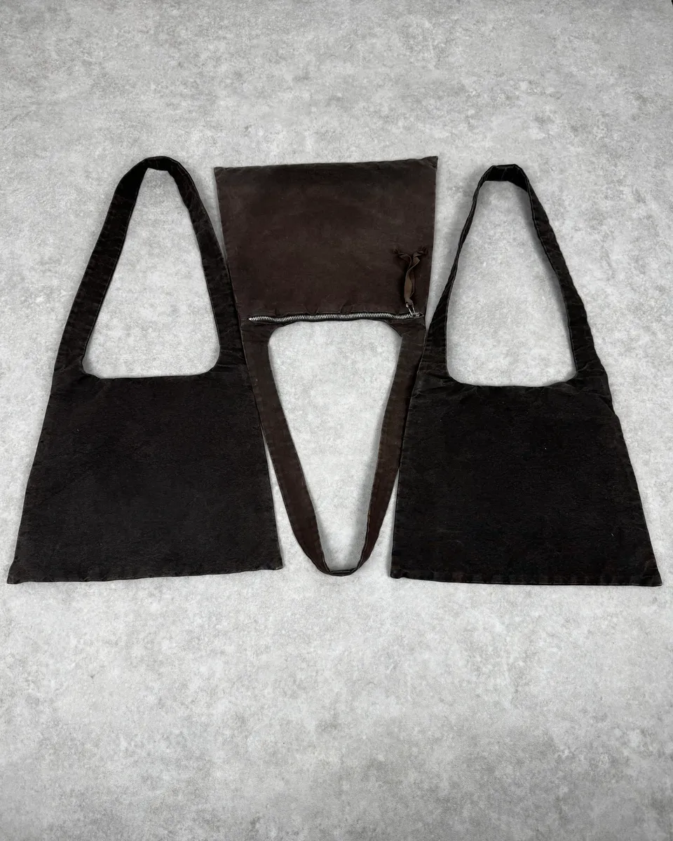 AW2006 Maison Margiela Military Green Triple Shoulder Bag - Image 3