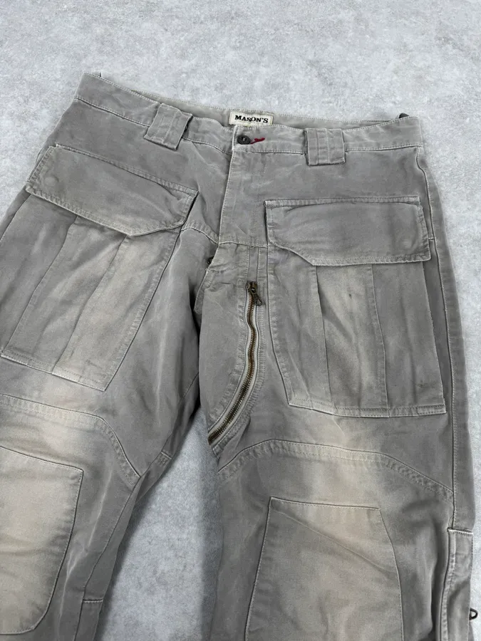 AW2006 Mason’s Ultimate Backzip Green Cargo Pants - Image 6