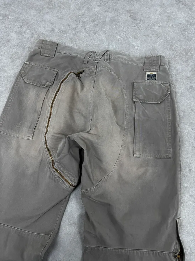 AW2006 Mason’s Ultimate Backzip Green Cargo Pants - Image 7