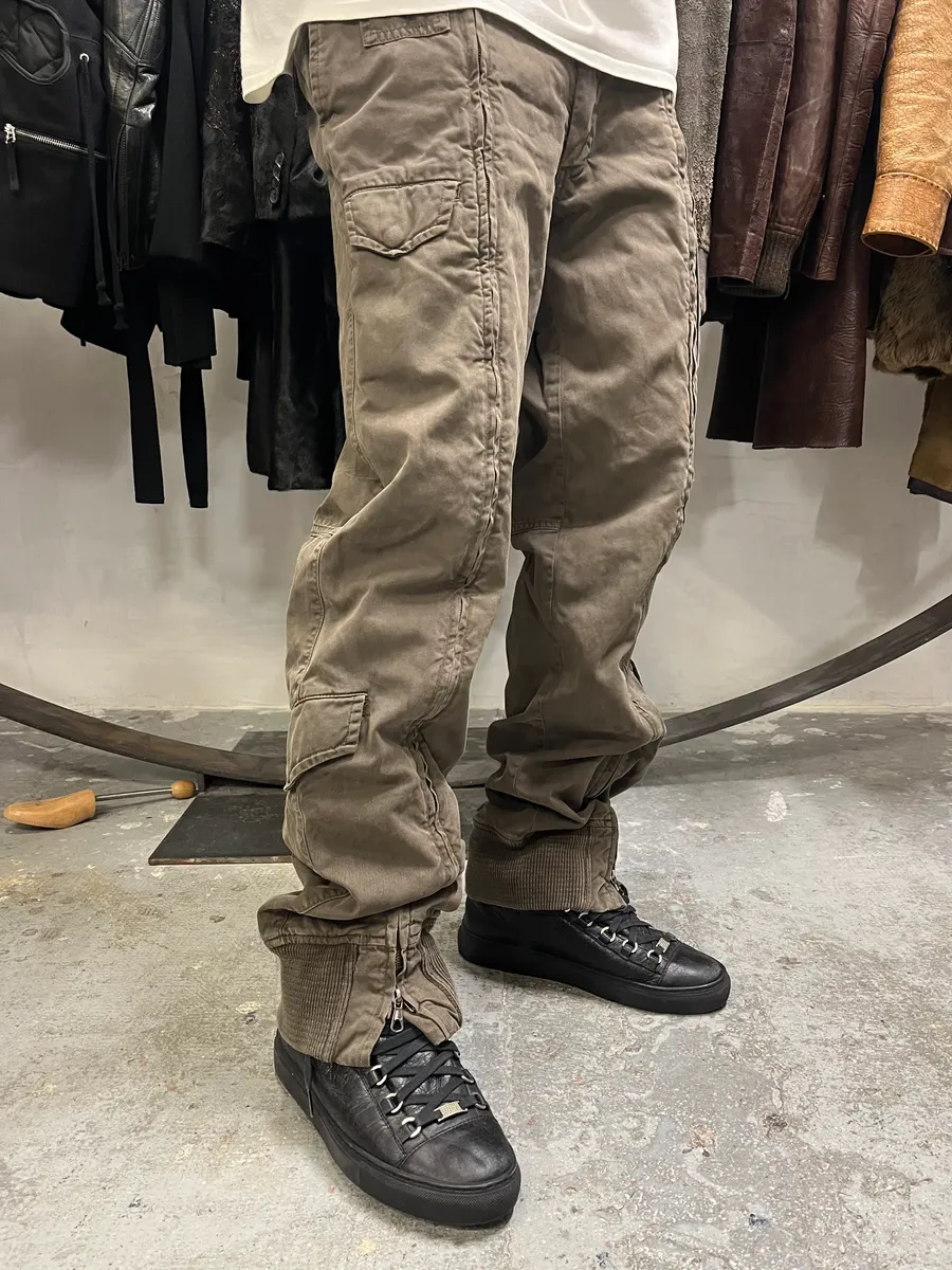 AW2006 Mason’s Full Zip Brown Cargo Military Pants - Image 2