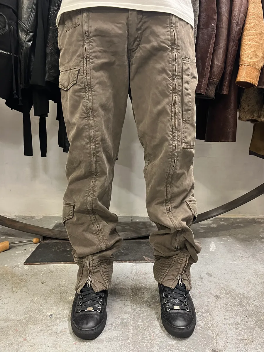 AW2006 Mason’s Full Zip Brown Cargo Military Pants - Image 3