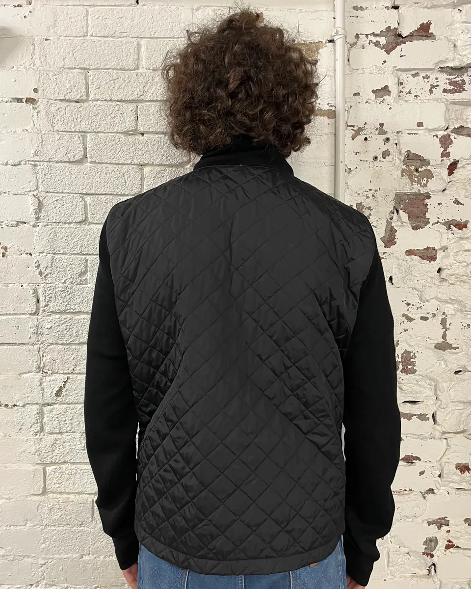 AW2006 Prada Black Nylon Quilted Hybrid Jacket - Image 3