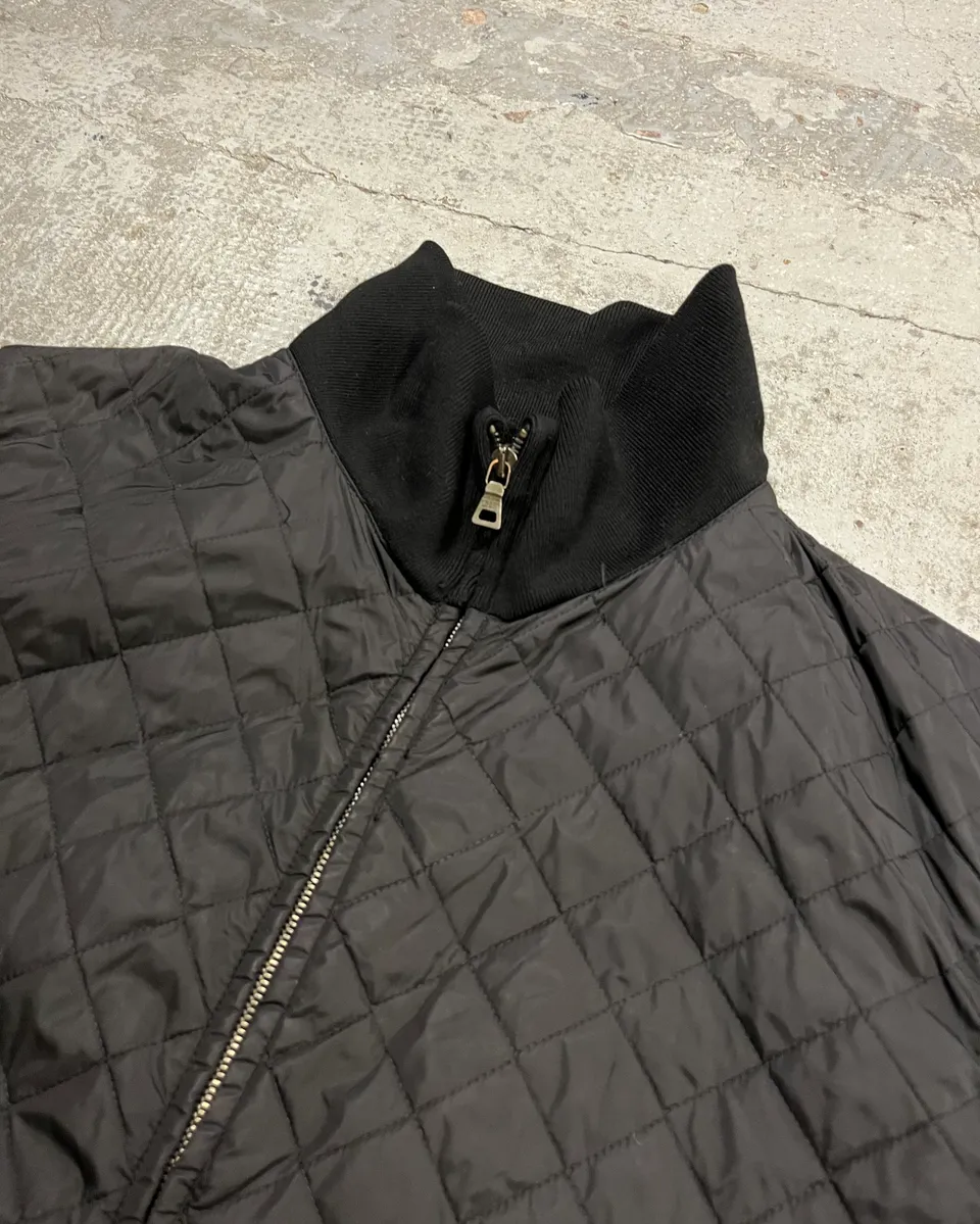 AW2006 Prada Black Nylon Quilted Hybrid Jacket - Image 5