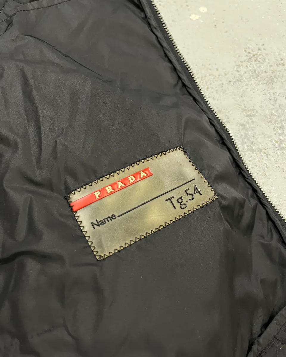 AW2006 Prada Black Nylon Quilted Hybrid Jacket - Image 9
