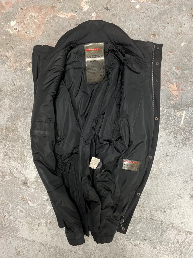 AW2006 Prada Black Padded Linea Rossa Jacket - Image 9