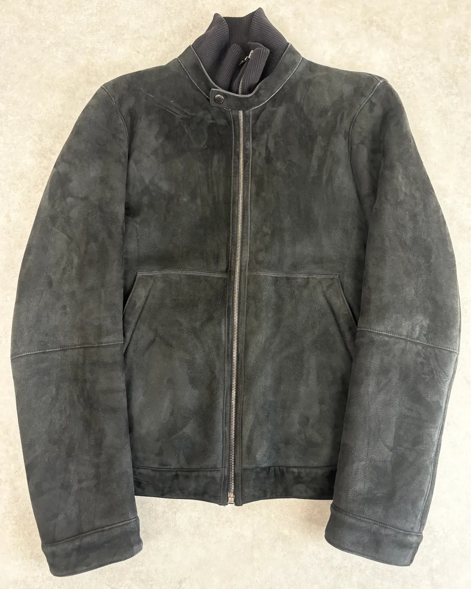 AW2006 Prada Black Sheep Fur Suede Jacket