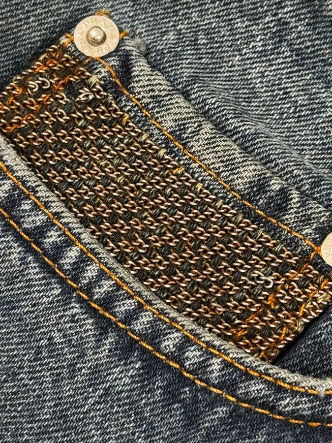 AW2006 Prada Blue Regular Faded Denim Jeans - Image 10